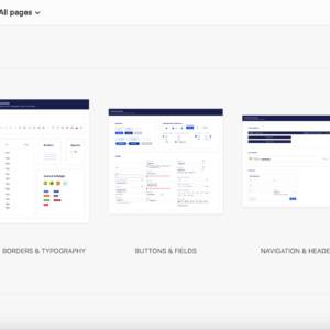 Screenshot of the in-progress design system on Sketch Cloud